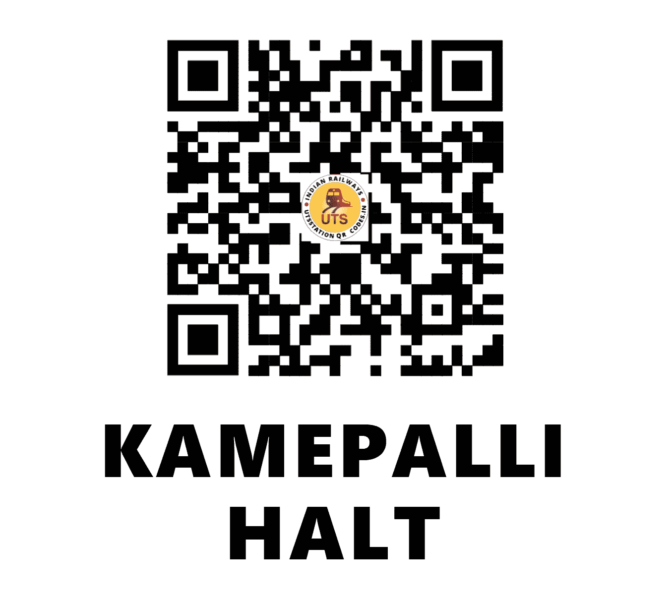 UTS QR Code for KAMEPALLI HALT - KPH - SC (ANDHRA PRADESH)